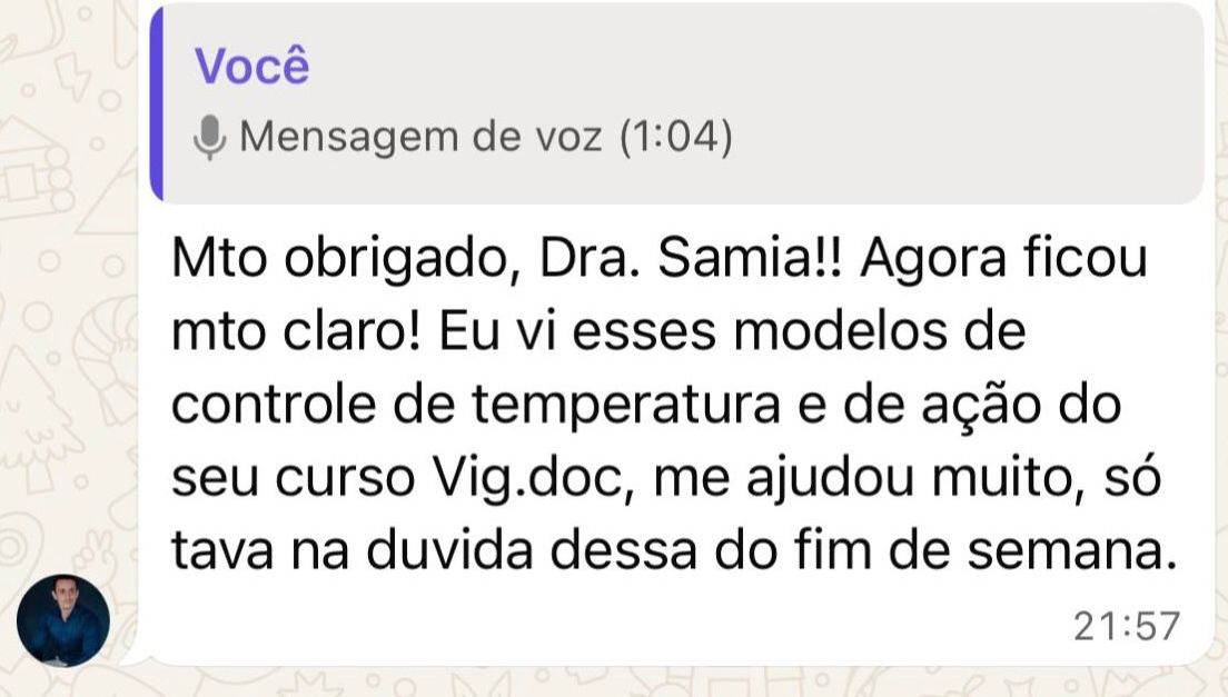 Print de WhatsApp — Dr. Luiz agradecendo a Dra. Sâmia